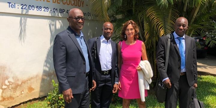 Media Name: Ivory Coast_Elly and principal investigators.JPG